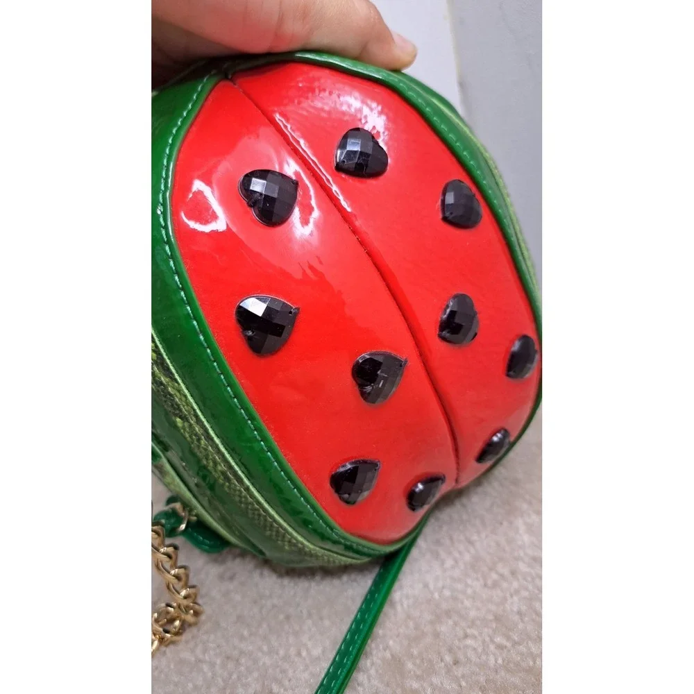 Betsey Johnson Kitsch Thanks A Melon Watermelon Crossbody Bag Purse Rare